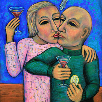 Painting titled "Романтичный" by Larisa Belova, Original Artwork, Acrylic