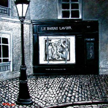 Peinture intitulée "" LE BATEAU LAVOIR "" par Carlo Maiolini, Œuvre d'art originale