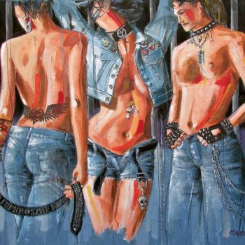 Painting titled "" THE STRIP KHARITE…" by Carlo Maiolini, Original Artwork, Oil