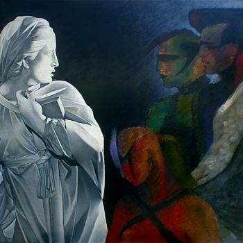 Peinture intitulée "NEW ANGEL'S" par Carlo Maiolini, Œuvre d'art originale, Huile