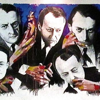 Peinture intitulée "André Malraux" par Carlo Maiolini, Œuvre d'art originale