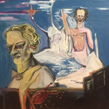 Schilderij getiteld "eros" door Lorca Maubourguet, Origineel Kunstwerk, Olie