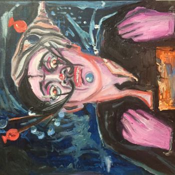 Peinture intitulée "Crise" par Lorca Maubourguet, Œuvre d'art originale, Huile