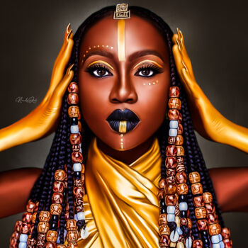 Digital Arts titled "Afrique II" by Lord Amihere, Original Artwork, Digital Painting