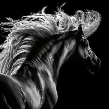 Digital Arts titled "Le Equus" by Lord Amihere, Original Artwork, Digital Painting