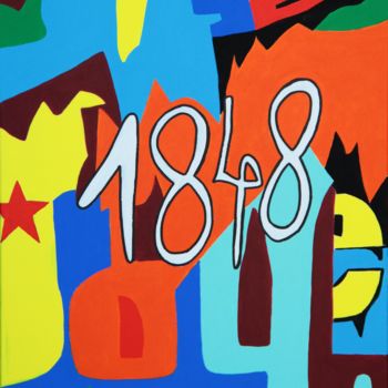 Painting titled "1848" by Lord Wilmore, Original Artwork, Acrylic