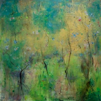Painting titled "Spring Orchard at n…" by Liz Lore, Original Artwork, Acrylic