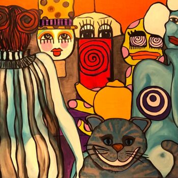 Peinture intitulée "ALICE IN WONDERLAND…" par Loredana Lolo Gianolio, Œuvre d'art originale, Acrylique Monté sur Châssis en…