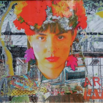 Digitale Kunst mit dem Titel "LA FILLE DMC" von Loredana Romano, Original-Kunstwerk, Digitale Malerei Auf Keilrahmen aus Hol…