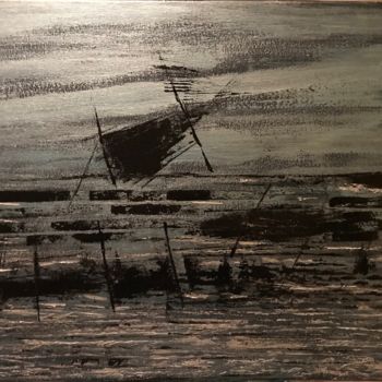 Painting titled "Drunken Boat" by Loreleï Terrier, Original Artwork, Acrylic