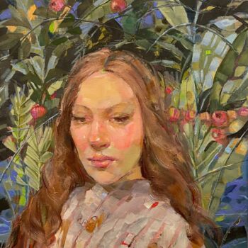 Painting titled "Spring and dreams" by Lorena Iavorschi, Original Artwork, Oil