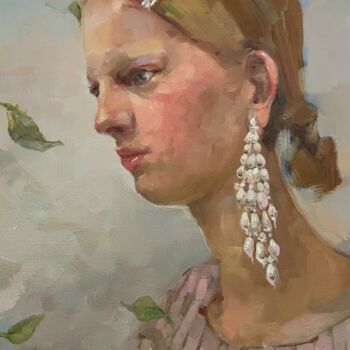 Peinture intitulée "Pearls" par Lorena Iavorschi, Œuvre d'art originale, Huile