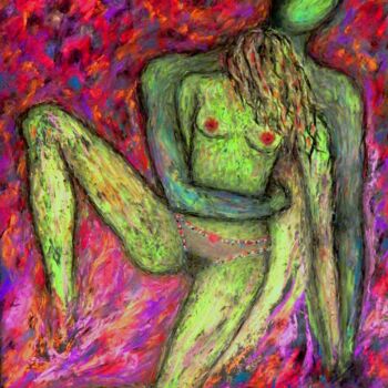 Peinture intitulée "'La Maladie d'Amour…" par Lorenzina B, Œuvre d'art originale, Pastel
