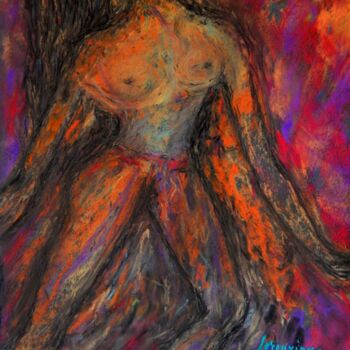 Painting titled "❛The Devil Wears Pr…" by Lorenzina B, Original Artwork, Pastel