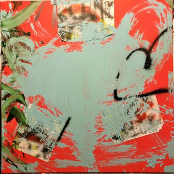 Картина под названием "diptich1 "red and g…" - Lorenzo Beccherle, Подлинное произведение искусства, Акрил