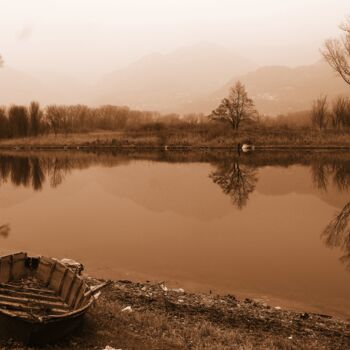 Photography titled "paesaggio sul fiume" by Lorenzo Corti, Original Artwork, Digital Photography