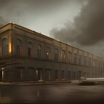 Arts numériques intitulée "vecchio edificio" par Lorenzo Corti, Œuvre d'art originale, Image générée par l'IA