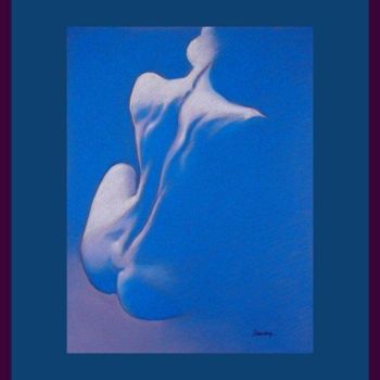 Peinture intitulée "Nu Bleu" par Giner, Œuvre d'art originale