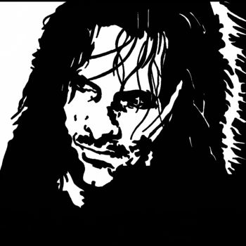 Disegno intitolato "Aragorn.jpg" da Lorenzo Barruscotto, Opera d'arte originale, Pennarello