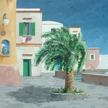 Painting titled "la palma" by Lorenzo Cataneo, Original Artwork, Acrylic
