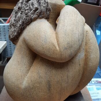 Скульптура под названием "Equilibre" - Lorette Perret, Подлинное произведение искусства, Камень