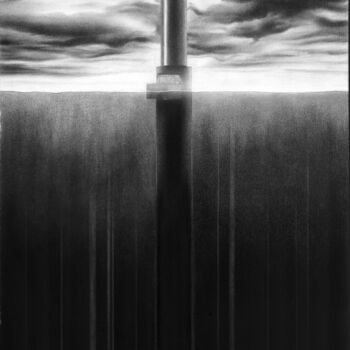 Dessin intitulée "L'ascenseur" par Lorgaan, Œuvre d'art originale, Crayon