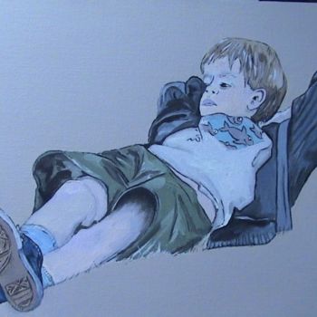 Peinture intitulée "boy" par Sharon Legendre, Œuvre d'art originale