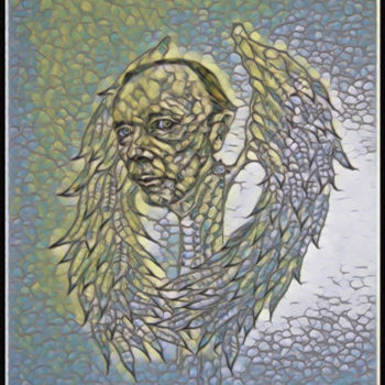 Pittura intitolato "Sad Angel" da Florian T, Opera d'arte originale, Pastello