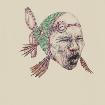 Drawing titled "Humanfish" by Florian T, Original Artwork, Pencil
