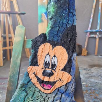 Schilderij getiteld "MICKEY SUR LIEGE" door Lorie Renaud, Origineel Kunstwerk, Acryl