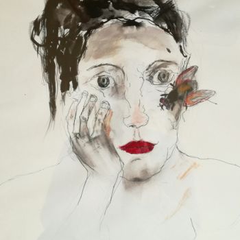 Drawing titled "La mouche" by Martine Swynghedauw, Original Artwork, Other