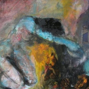Pintura intitulada "abstraction nu Coli…" por Martine Swynghedauw, Obras de arte originais, Óleo
