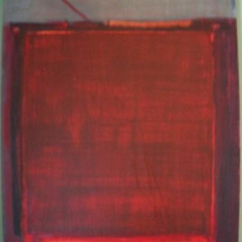 Peinture intitulée "le fil rouge" par Martine Swynghedauw, Œuvre d'art originale, Huile