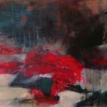 Pintura intitulada "Rouge et noir" por Martine Swynghedauw, Obras de arte originais, Acrílico