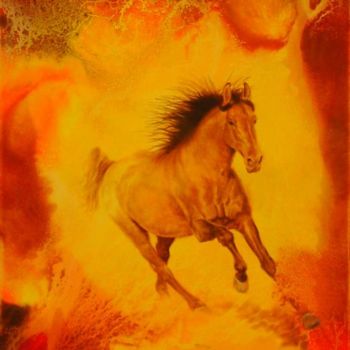 Painting titled "cheval2" by Di Lorillot, Original Artwork