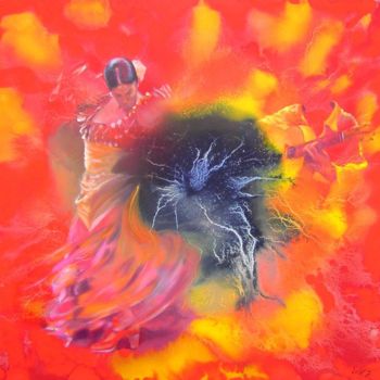 Painting titled "flamenco" by Di Lorillot, Original Artwork