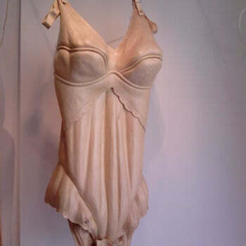 Sculpture titled "Woman body in wood" by Loris Marazzi, Original Artwork, Wood