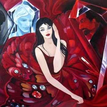 Peinture intitulée "Видение в магически…" par Larisa Ilchenko, Œuvre d'art originale