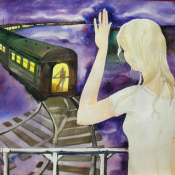Картина под названием "Сиреневый туман" - Larisa Ilchenko, Подлинное произведение искусства