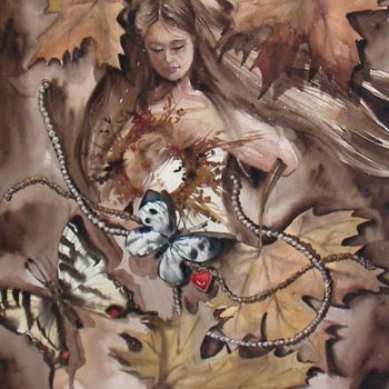 Картина под названием "Осень" - Larisa Ilchenko, Подлинное произведение искусства