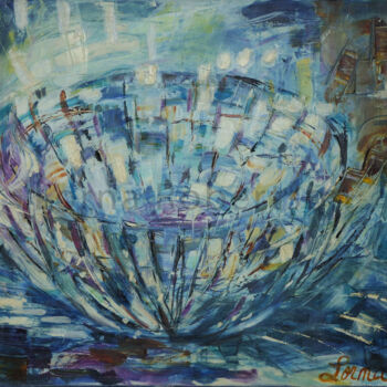 Pintura intitulada "Crystal Bowl" por Lorna Dooling Robertson, Obras de arte originais, Óleo