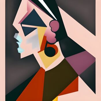 Digitale Kunst getiteld "Modern Woman" door Lorraine Lyn, Origineel Kunstwerk, AI gegenereerde afbeelding
