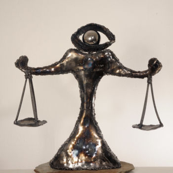 Sculpture intitulée "Balance" par Robert Marcel Becker, Œuvre d'art originale, Métaux