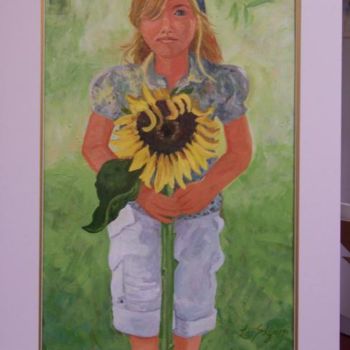 Malarstwo zatytułowany „Sunflower Girl” autorstwa Lori Solymosi, Oryginalna praca