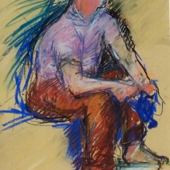 Painting titled "Male figure Study" by Lori Solymosi, Original Artwork