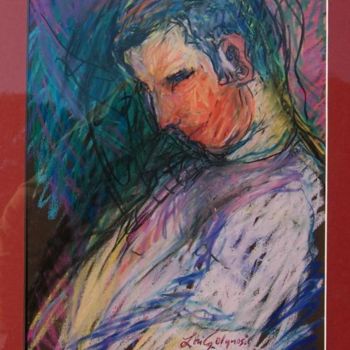 Painting titled "Boy In Thought" by Lori Solymosi, Original Artwork