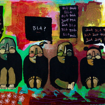 Malerei mit dem Titel "Bla?" von J-Luc Maclav, Original-Kunstwerk