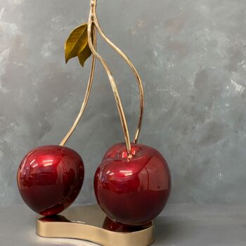 Scultura intitolato "Love Cherries Tende…" da Lothar Vigelandzoon, Opera d'arte originale, Bronzo