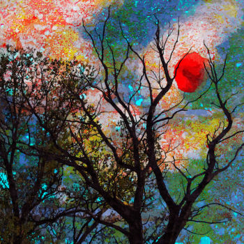 Digital Arts titled "Moonlit Serenade" by Lothar Boris Piltz, Original Artwork, Digital Painting