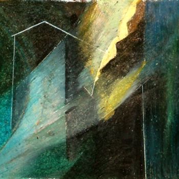 Pintura titulada "geflutet (Benthos-Z…" por Lothar Neumann, Obra de arte original